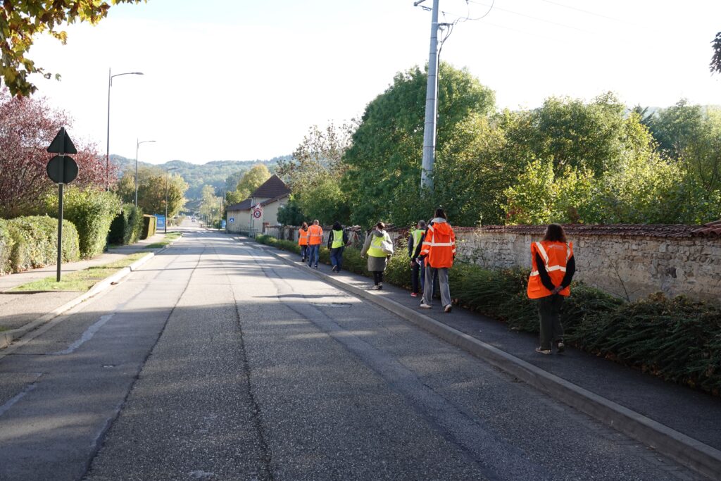 Arrêt à Tossiat - visite du linéaire du projet